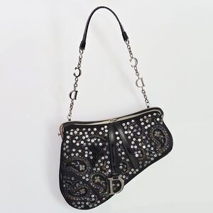 **SOLD**Dior Saddle Bag Mini Limited Edition Beaded Sequin Mini